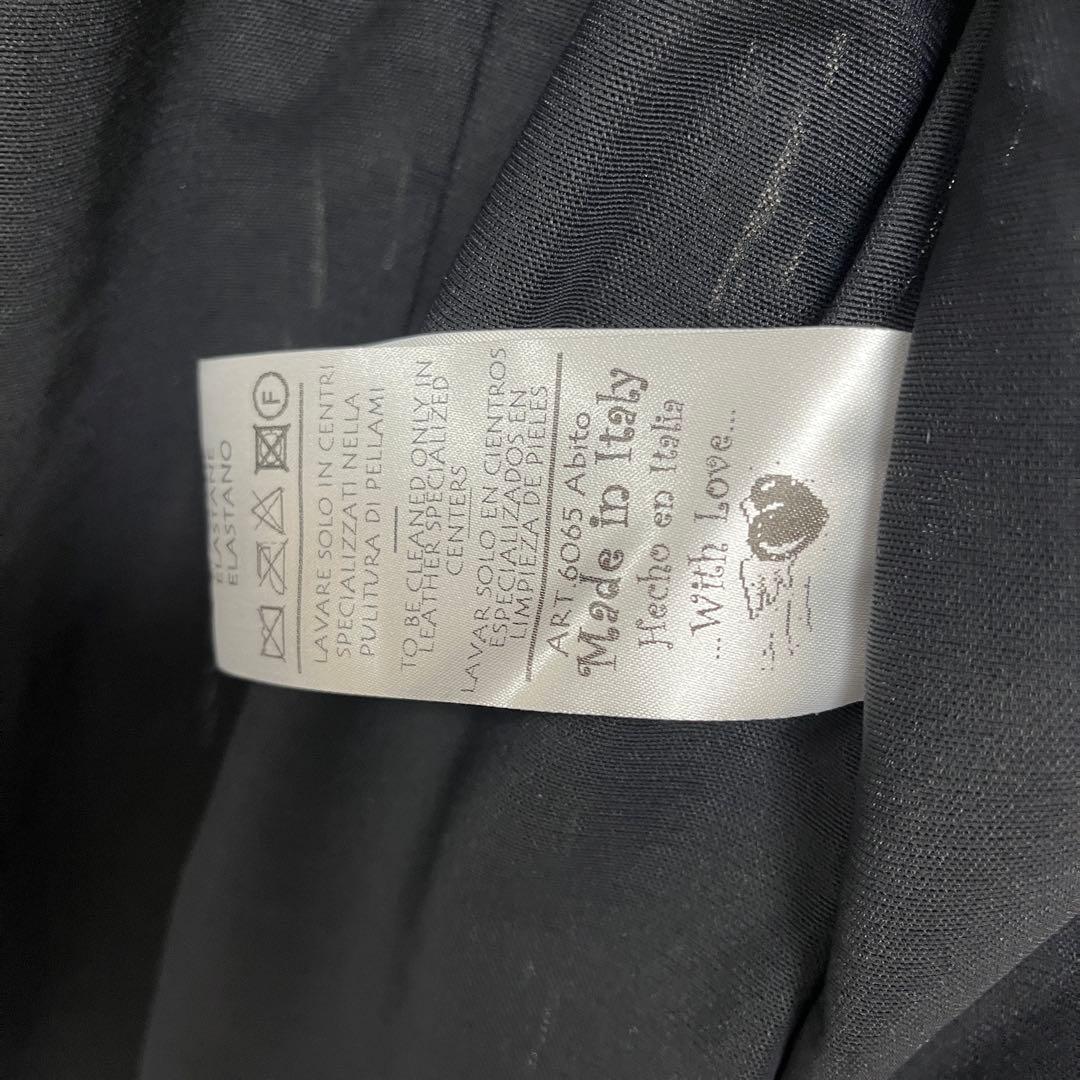 TENAX テナックス　イタリア製　本革　レザー　フリンジ　ワンピース　ベスト