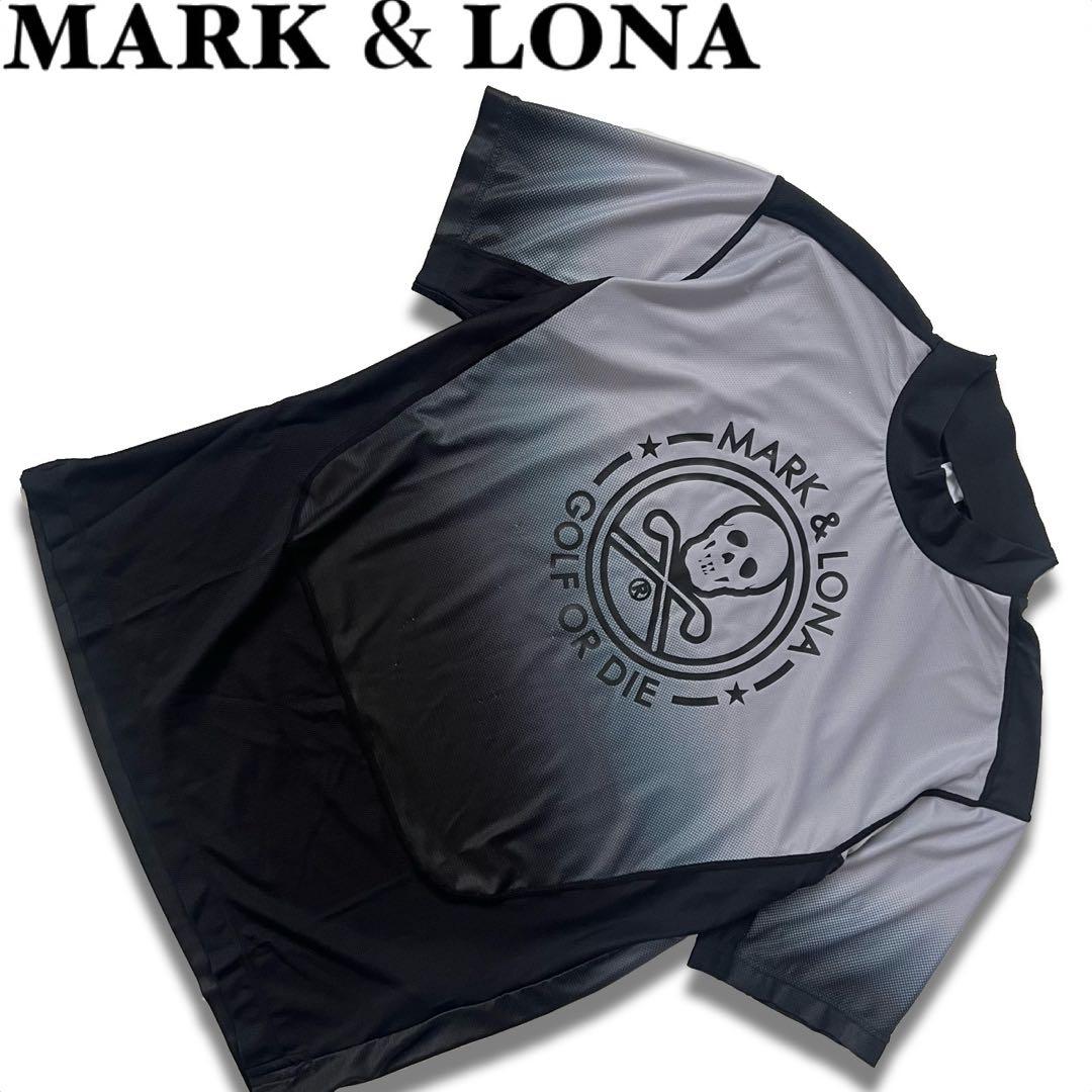 MARK &LONA モックネックシャツブルー