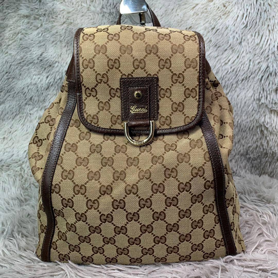極美品 GUCCI グッチ アビー リュック バックパック GGキャンバス