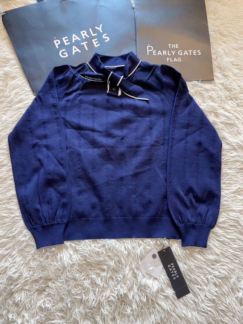 パーリーゲイツ春シーズンレディース ゴルフウェア長袖セーターローカルポリサイズ1