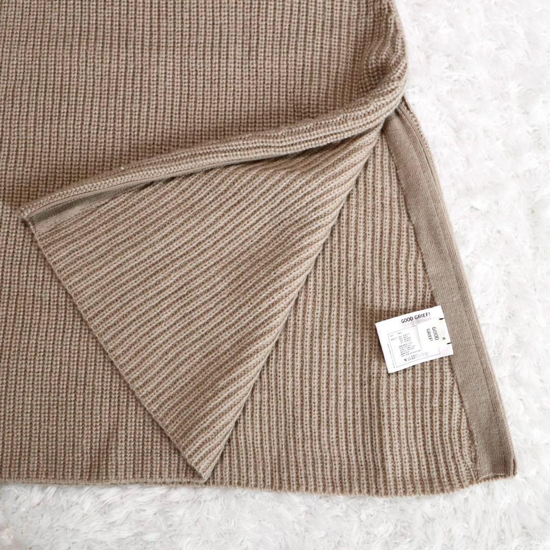 未使用級★GOOD GRIEF! Ribbed Knit Snood ベージュ
