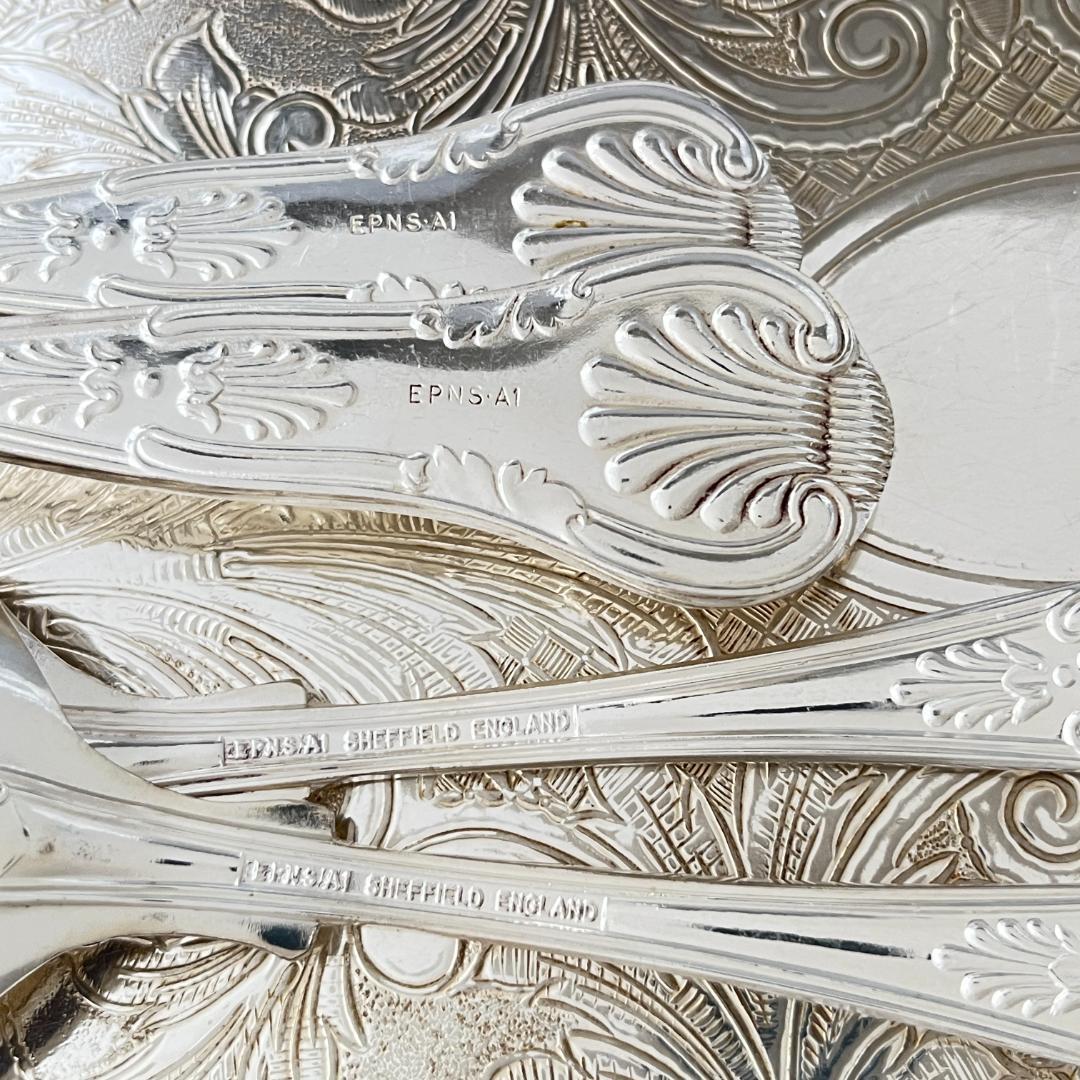 Smith Seymour】 キングスパターンのディナーセット 6名用26本組