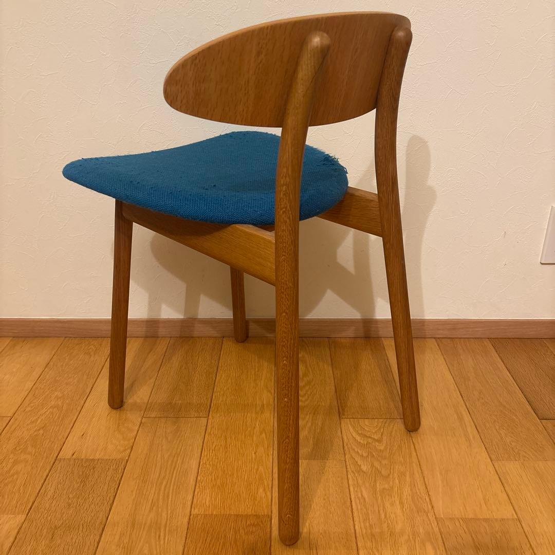 飛騨産業 cobrina コブリナチェア　ホワイトオーク無垢材 ①ブルー座面