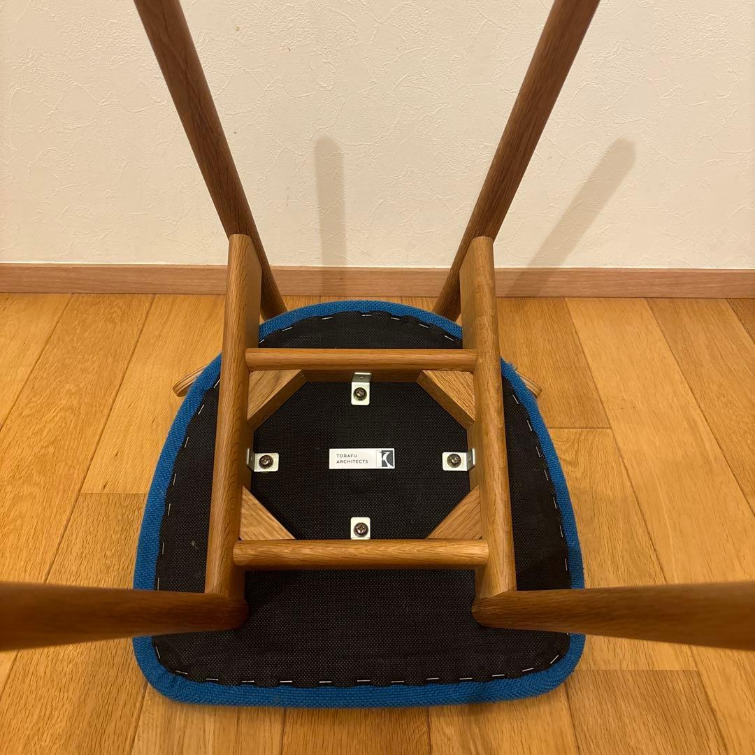 飛騨産業 cobrina コブリナチェア　ホワイトオーク無垢材 ①ブルー座面