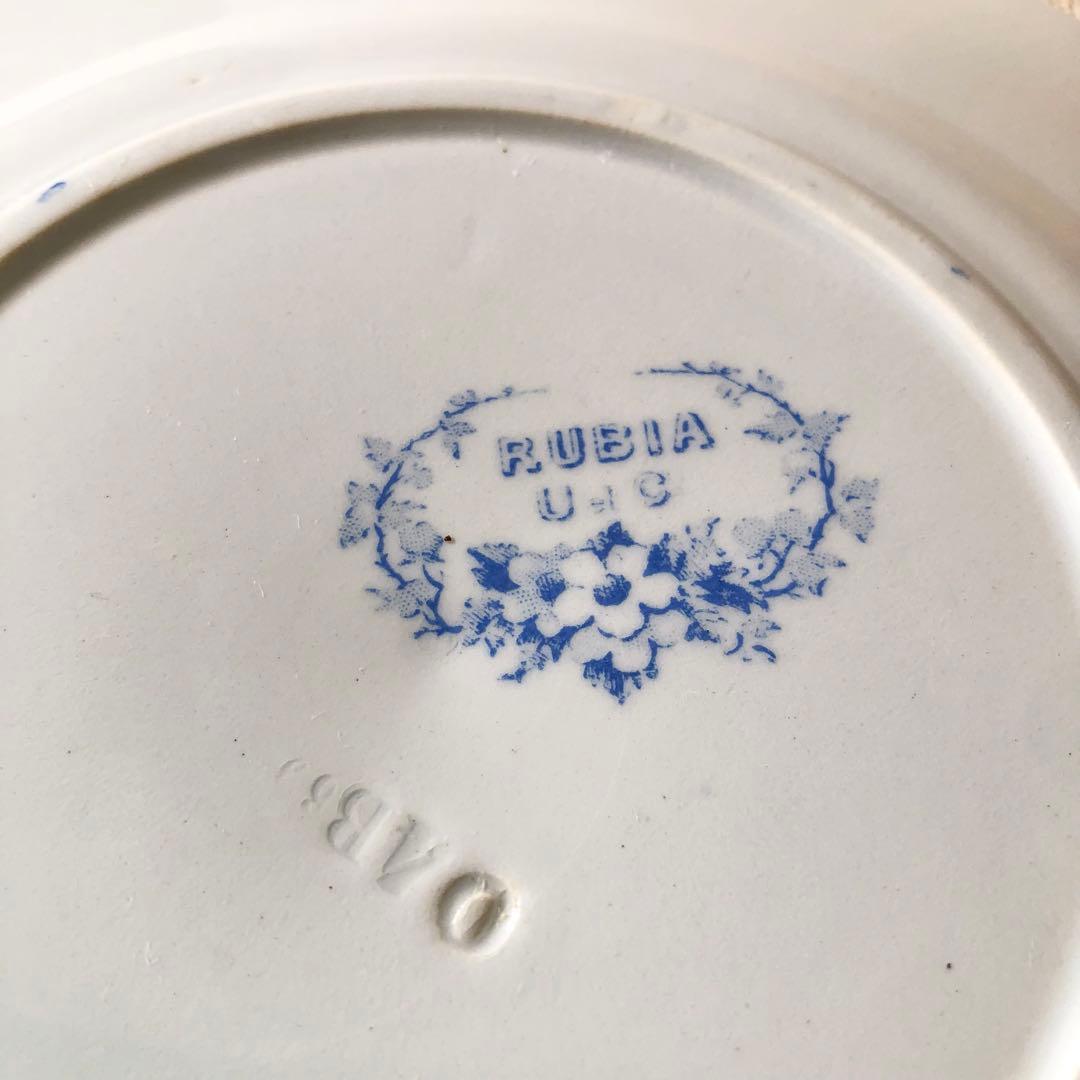 ★1900年代初期 フランス　サルグミンヌ《RUBIA》デザートプレート　希少