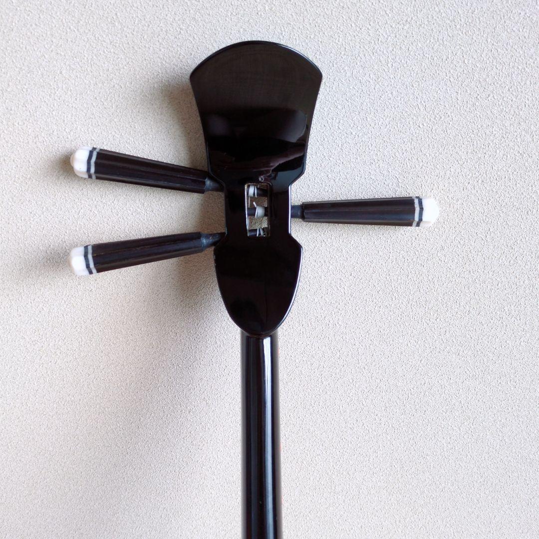 沖縄三線 人工革ヘビ柄 ケース・チューナー付き　ジャンク