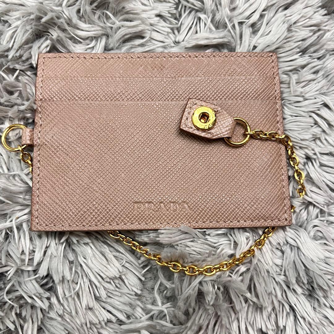 PRADA✨サフィアーノ　メタルバー　2点　長財布　ピンクベージュ　レディース