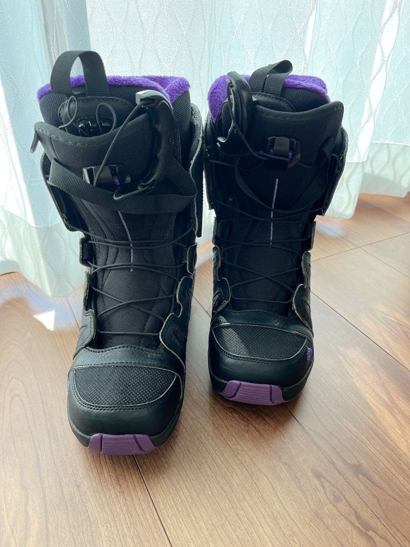 サロモン SALOMON　スノーボードブーツ ブラック/パープル バッグ付き