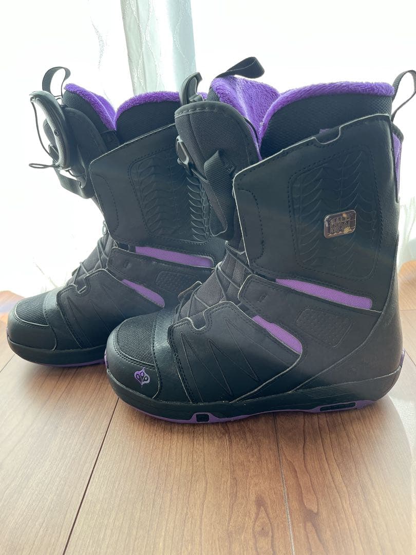 サロモン SALOMON　スノーボードブーツ ブラック/パープル バッグ付き