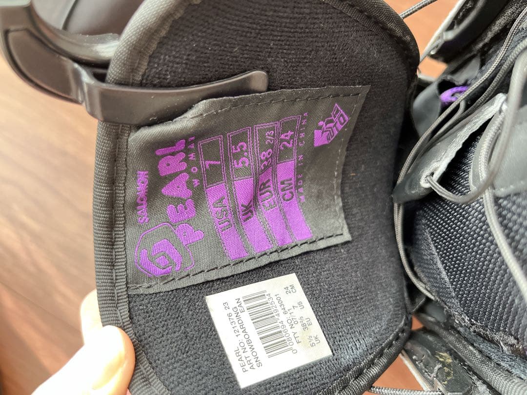 サロモン SALOMON　スノーボードブーツ ブラック/パープル バッグ付き