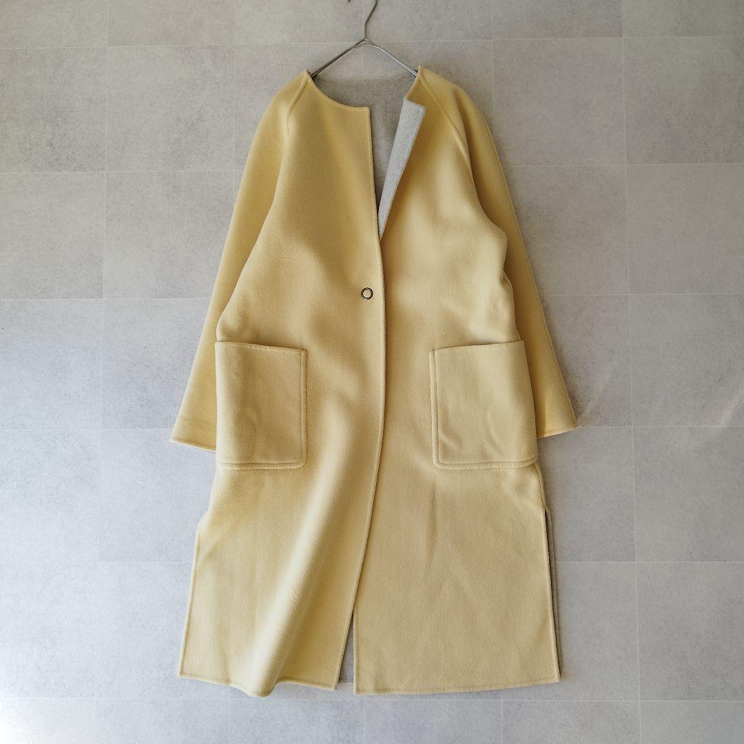 定番人気 デミルクスビームス ウールリバーロングコート リバーシブル ゆったり