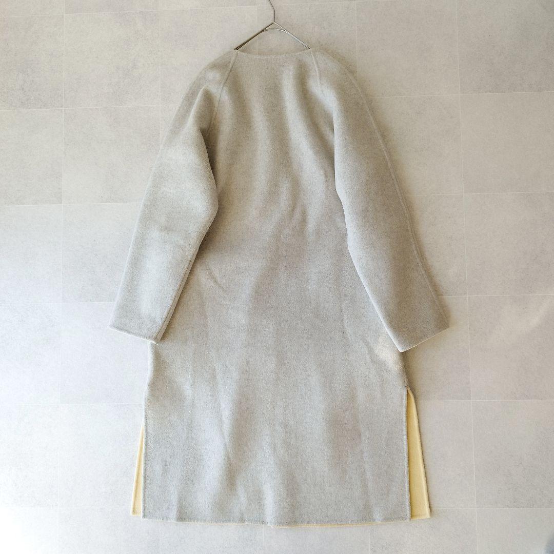 定番人気 デミルクスビームス ウールリバーロングコート リバーシブル ゆったり