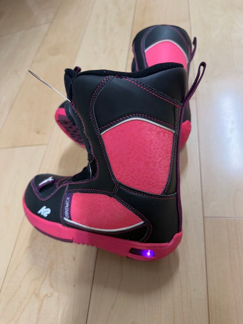 カラフルドットスノーボードセット120cm ブーツ20cm子供用収納ケース付き