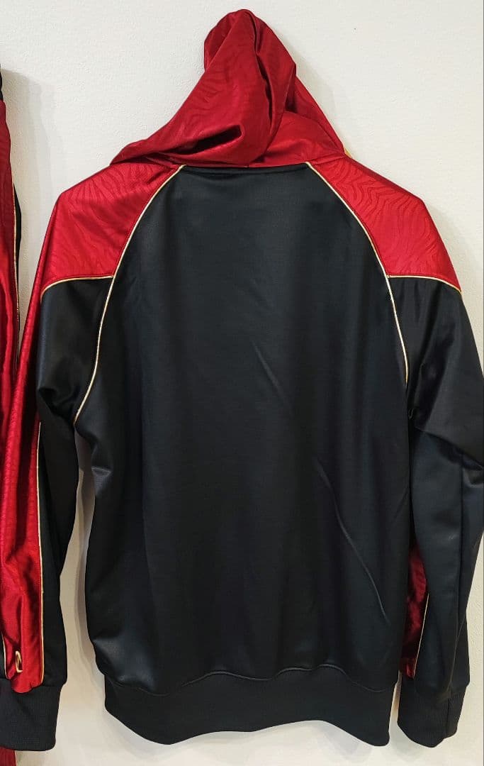 A1【美品】希少魔裟斗モデル　チャンピオン　ジャージ　上下　刺繍　黒　L　フード