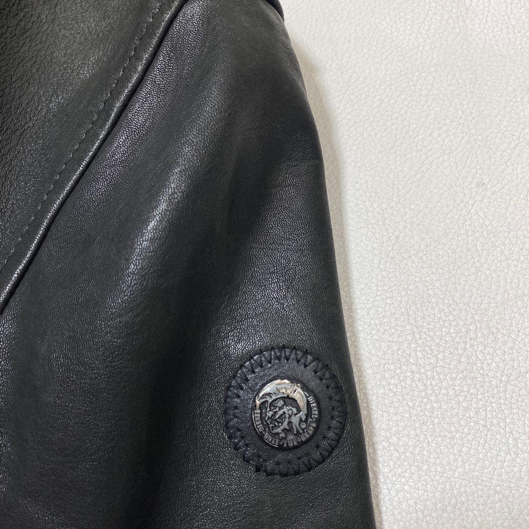 DIESEL TIMELESS 羊革 ラムレザー シングルライダースジャケット