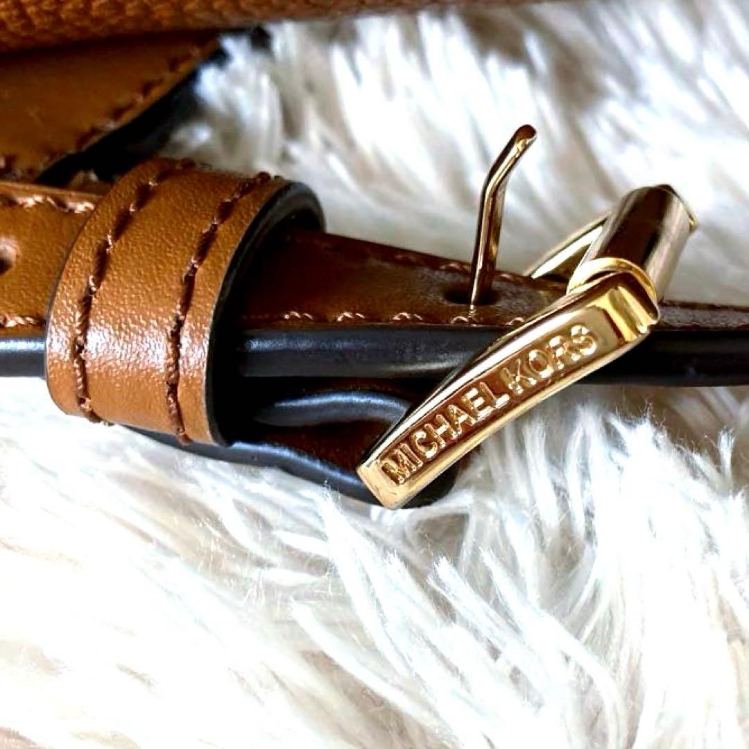 MICHAEL KORS ブラウン レザーバックパック　リュック