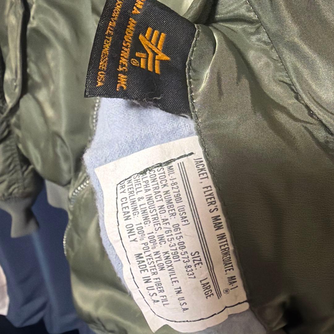90s USA製 ALPHA Ma-1 bomber jac ミリタリー