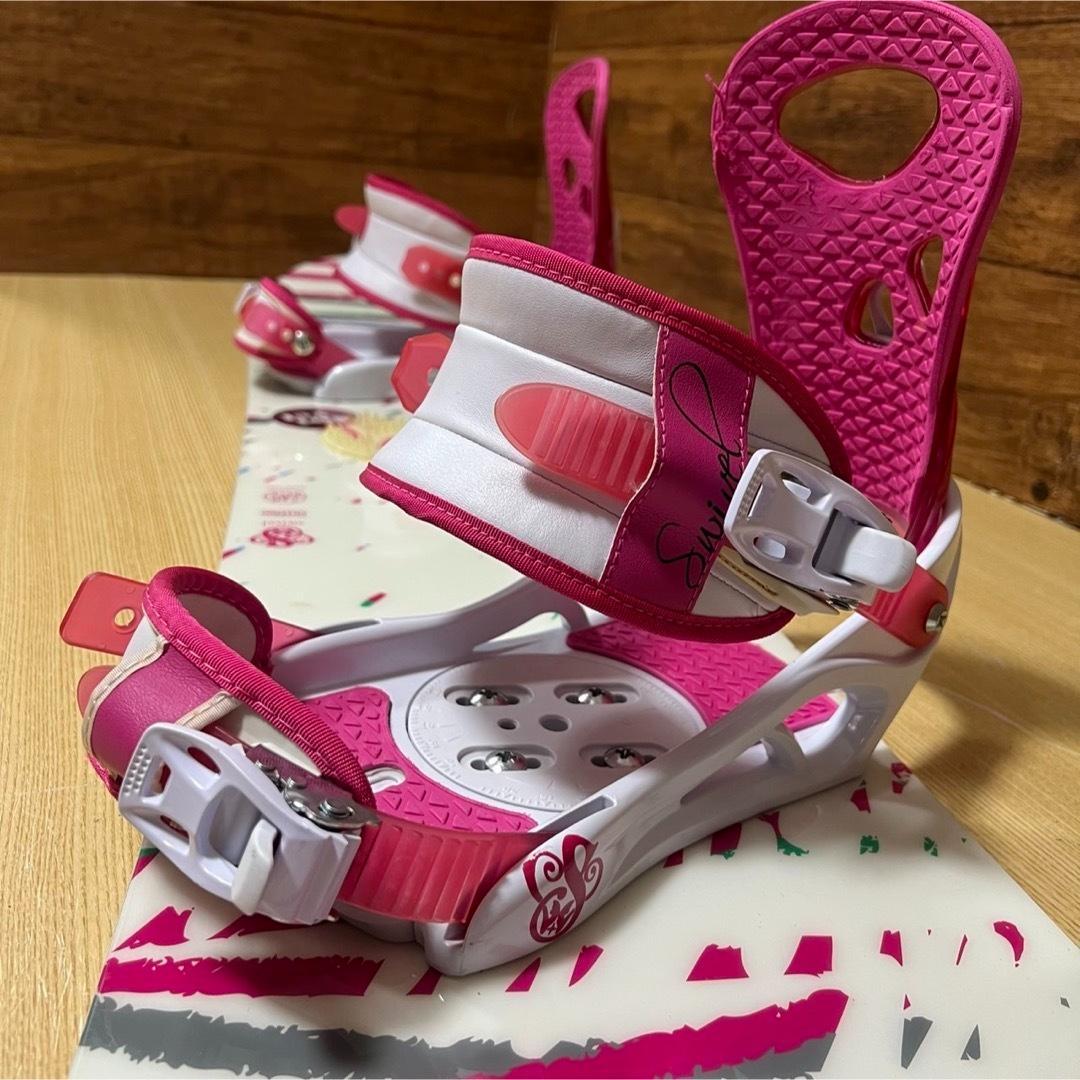 美品　SWIVEL レディース スノーボード 3点セット　146cm メンテ済