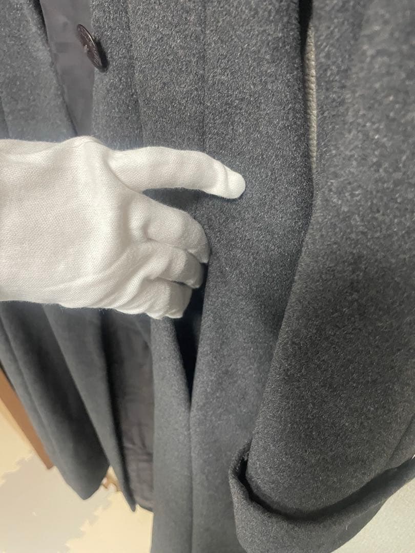 Burberrys'アンゴラウール ロングコート 40 グレー 総丈120