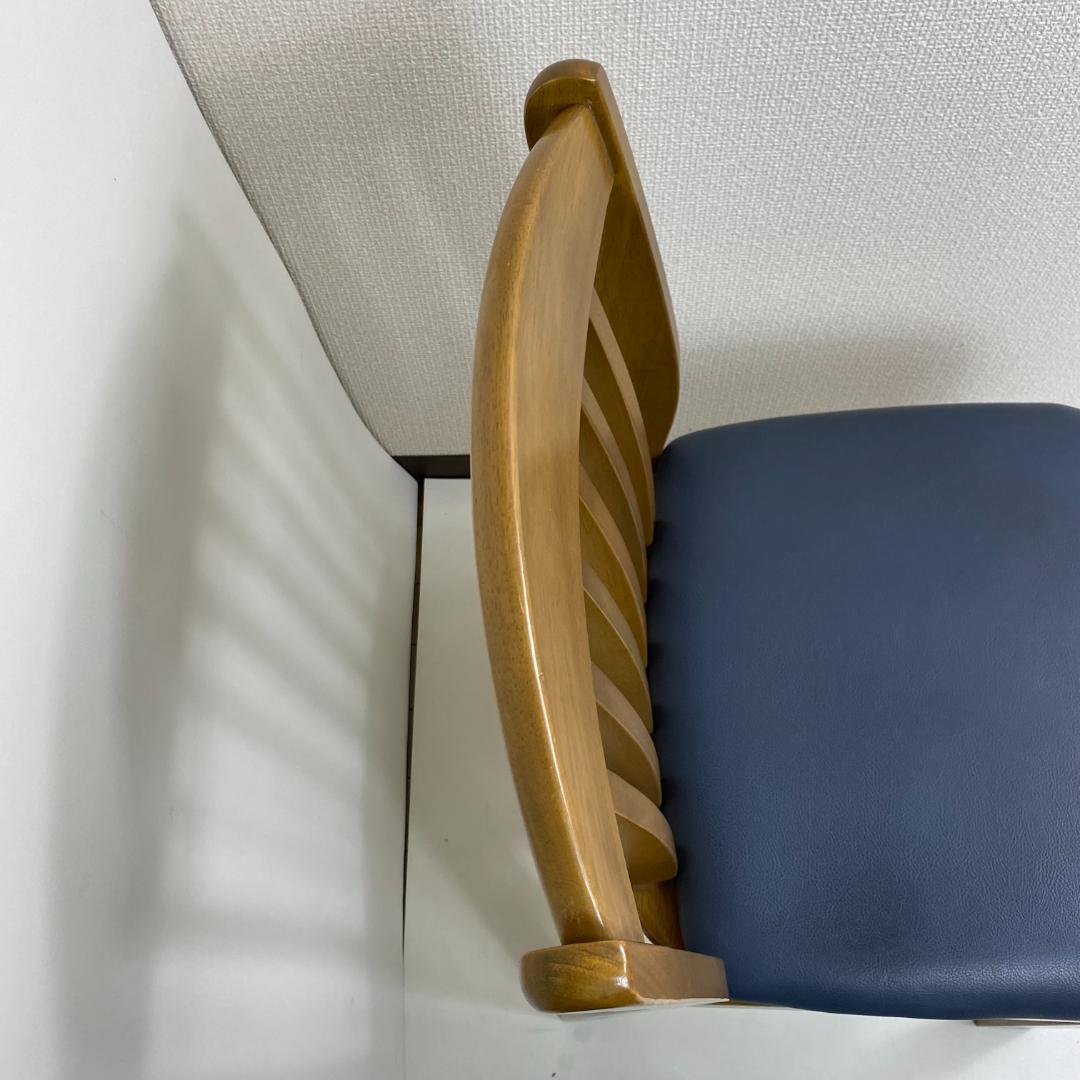 【匿名配送】2脚セット 松田家具 ダイニングチェア 椅子 昭和レトロ 木製