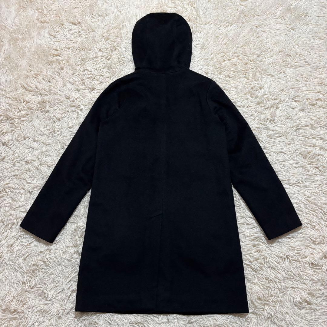 マッキントッシュ フーデッドウールモッサコート Aラインロング丈 柔らかい生地感