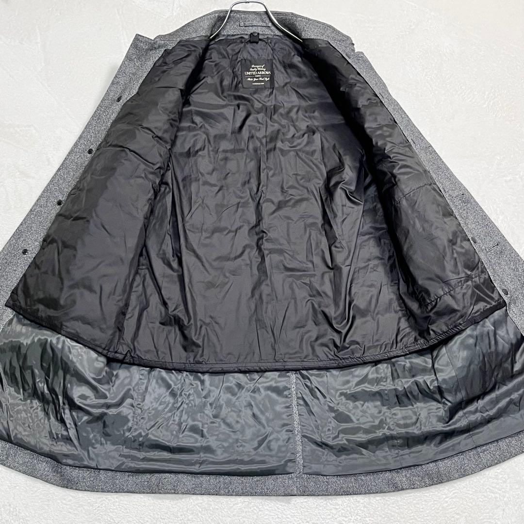 『ユナイテッドアローズ』3WAYステンカラーコート ヘリンボーン ライナーダウン