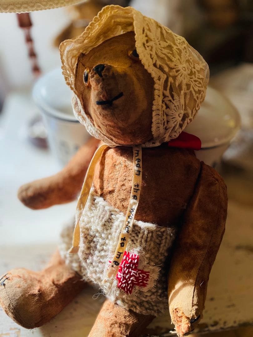 ¨*•.¸¸☆*・フランス アンティークベア ブロカント 襤褸　•*¨.¸¸☆*