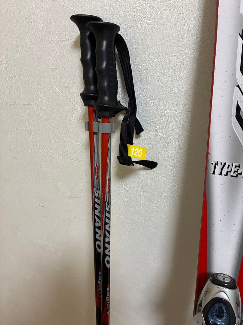 OGASAKA スキー板 TYPE-G 155cm　ストック付き