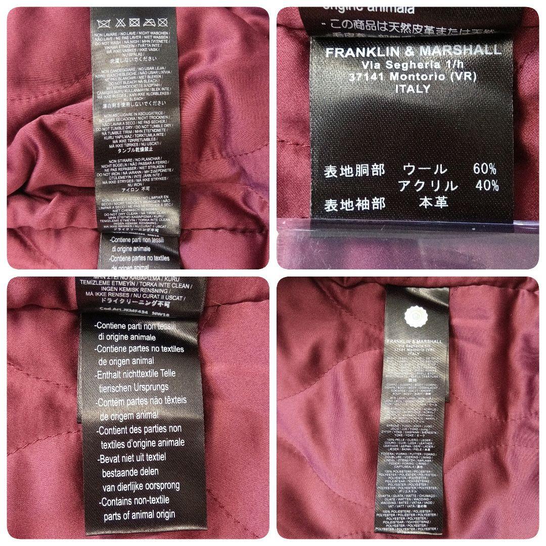 3L 新品タグ付き✨ フランクリンマーシャル スタジャン デカワッペン レザー