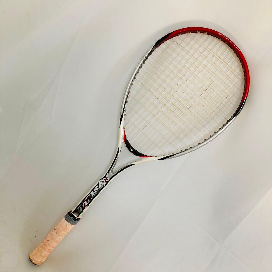 ソフトテニスラケットミズノxyst zzレッド×ホワイト