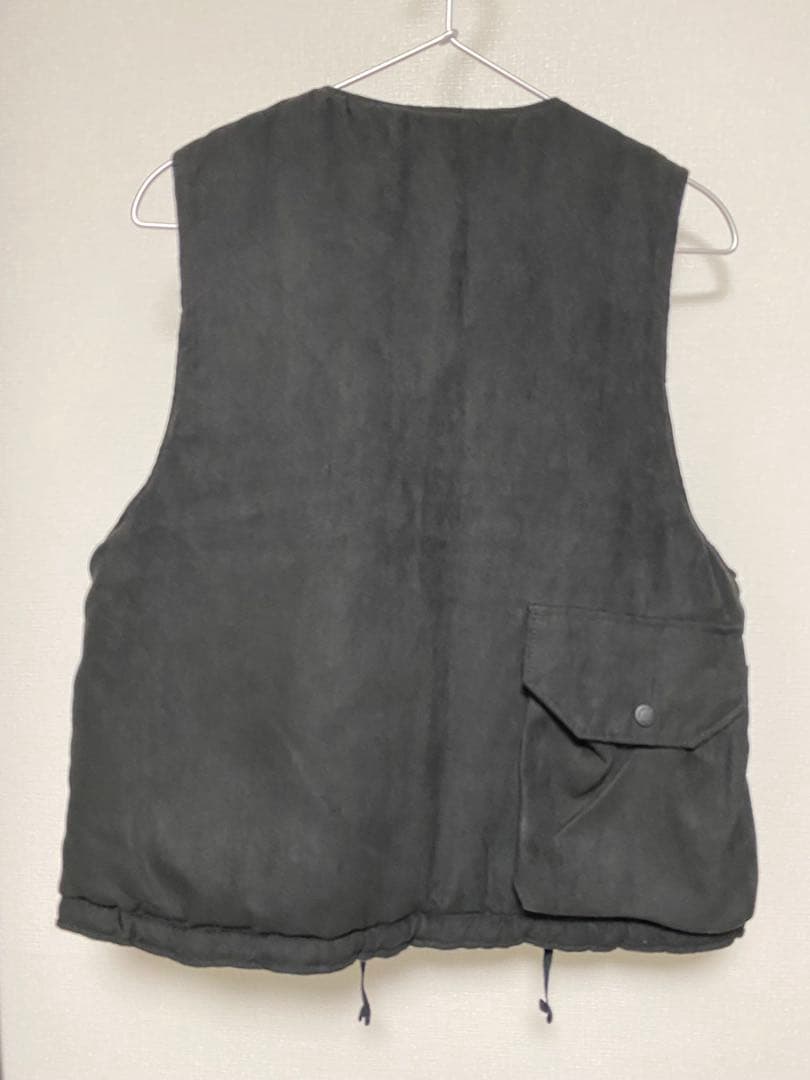 新品未使用 エンジニアードガーメンツ カバーベスト XS フェイクスエード 黒