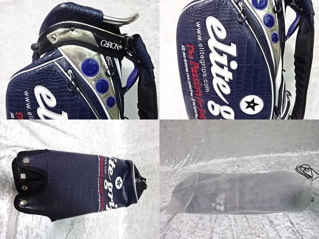 美品 エリートグリップ スタンド キャディバッグ ネイビー 限定品 elite