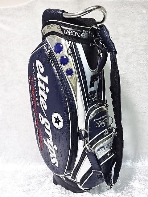 美品 エリートグリップ スタンド キャディバッグ ネイビー 限定品 elite