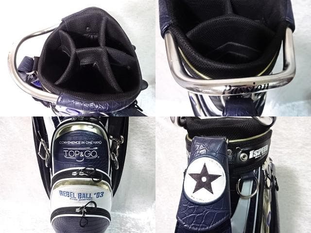 美品 エリートグリップ スタンド キャディバッグ ネイビー 限定品 elite