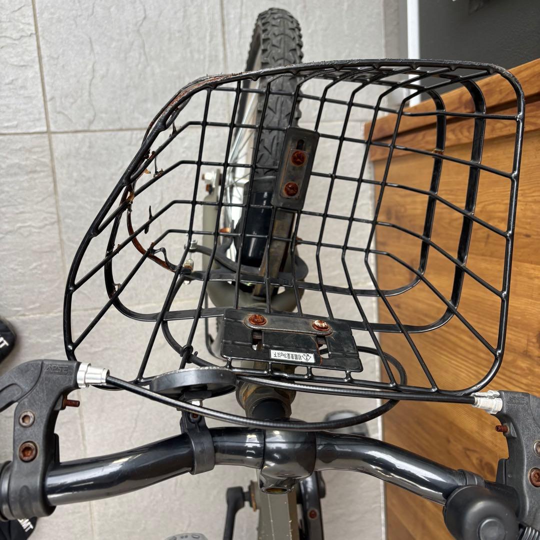 Jeep 子供 キッズ 自転車 前カゴ付き カーキ 18