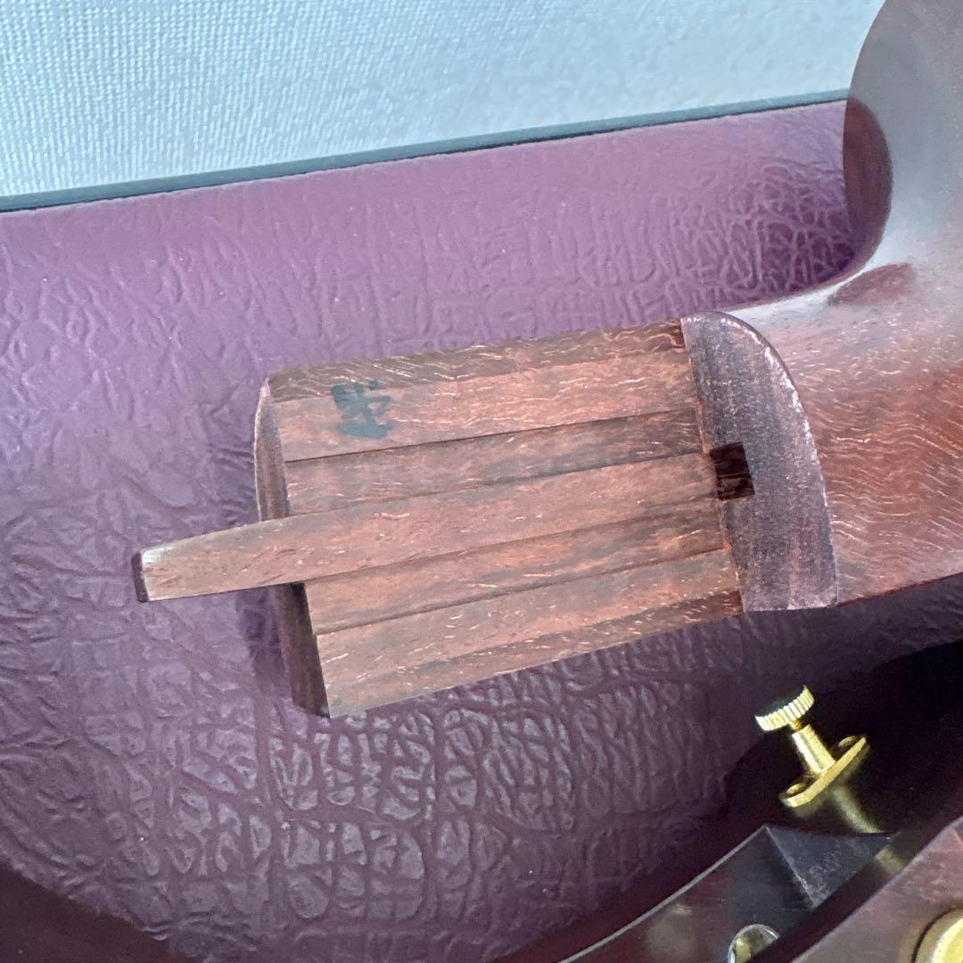 三味線 太棹 紅木 皮破れ ハードケース付き 全長約102cm