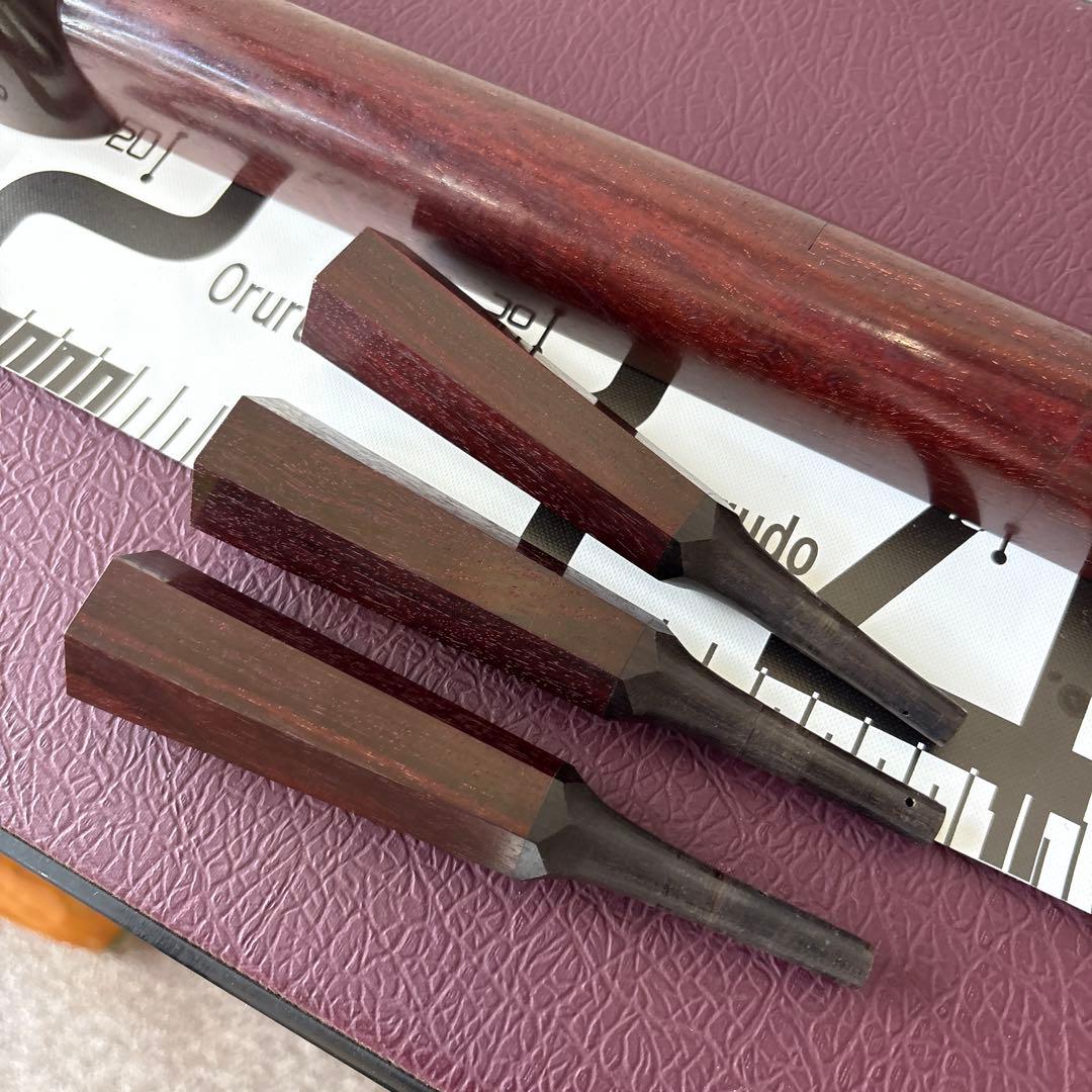 三味線 太棹 紅木 皮破れ ハードケース付き 全長約102cm