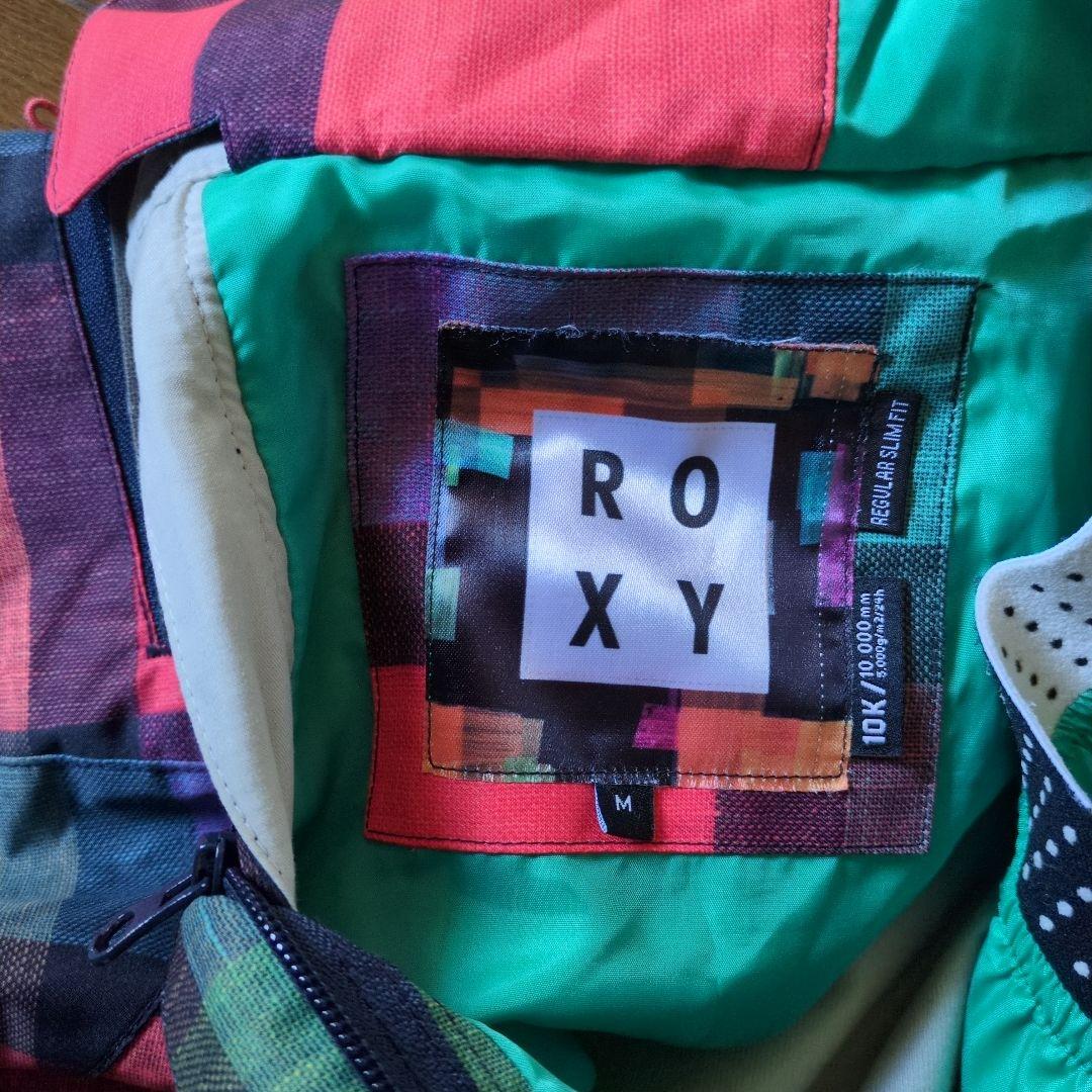 ROXY　スノボウェア　上下セット　Ｍ　ネイビー　マルチカラー