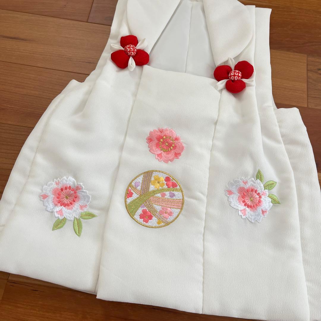 七五三 着物 3歳 女の子 被布セット 京都花ひめ 赤地着物