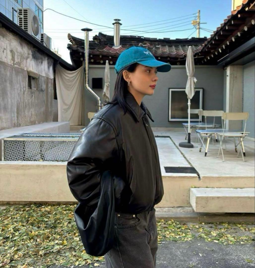 ジャケット・アウター acne studios leather bomber jacket brown