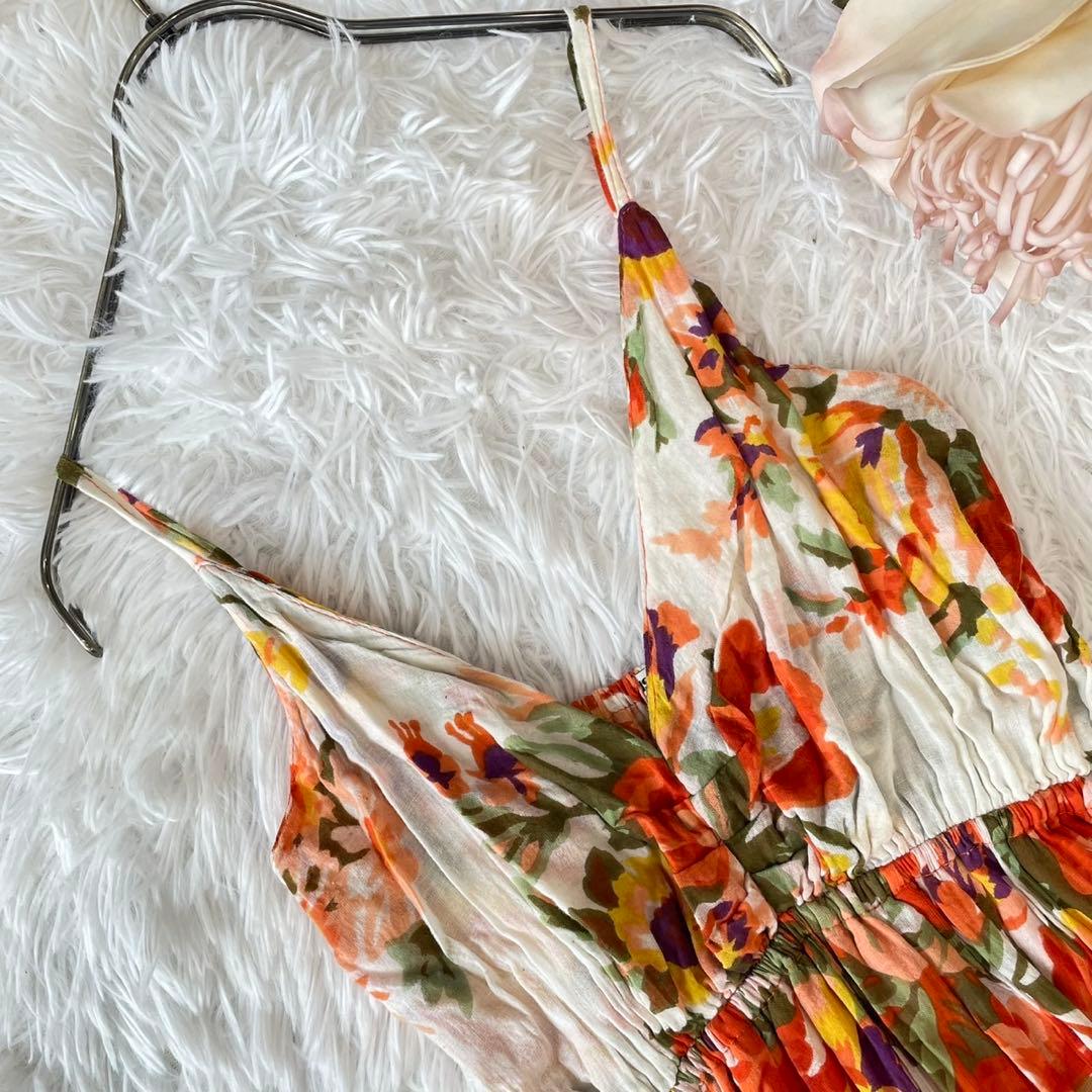 ISLAND GIRLハワイアン花柄キャミワンピース コットン100% リゾート