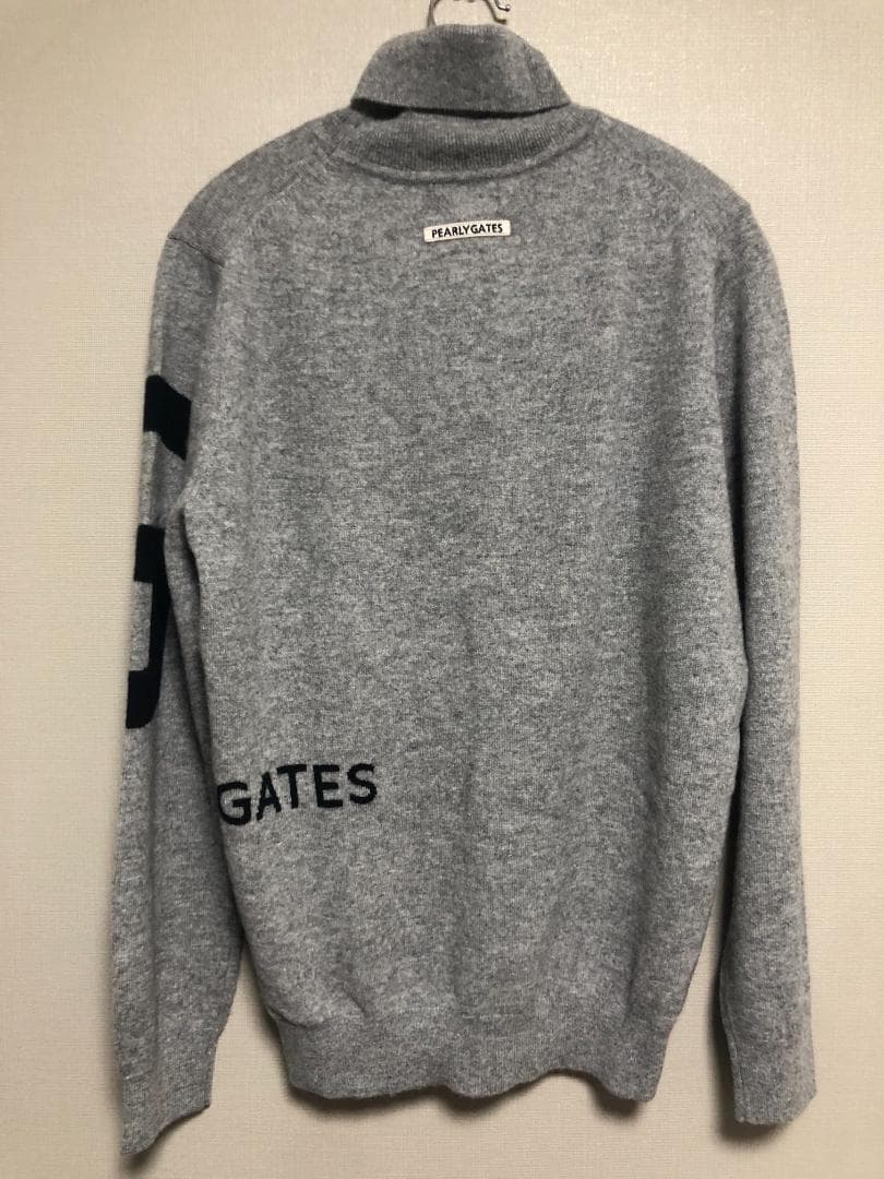 未使用 カシミヤ ハイネックニットセーター カシミヤ100% 6 XL グレー