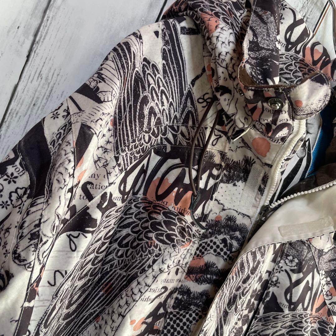 【入手困難】ボルコム スノー ウェア ジャケット プリント総柄 メンズ 和柄 L