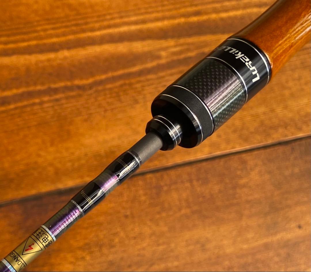 トラウトロッド　スピニングロッド　渓流釣り　ウッドグリップ　　天然木グリップ