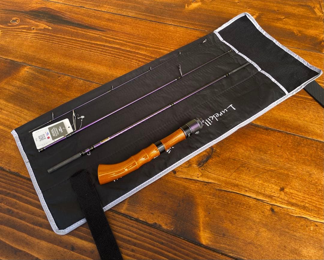 トラウトロッド　スピニングロッド　渓流釣り　ウッドグリップ　　天然木グリップ