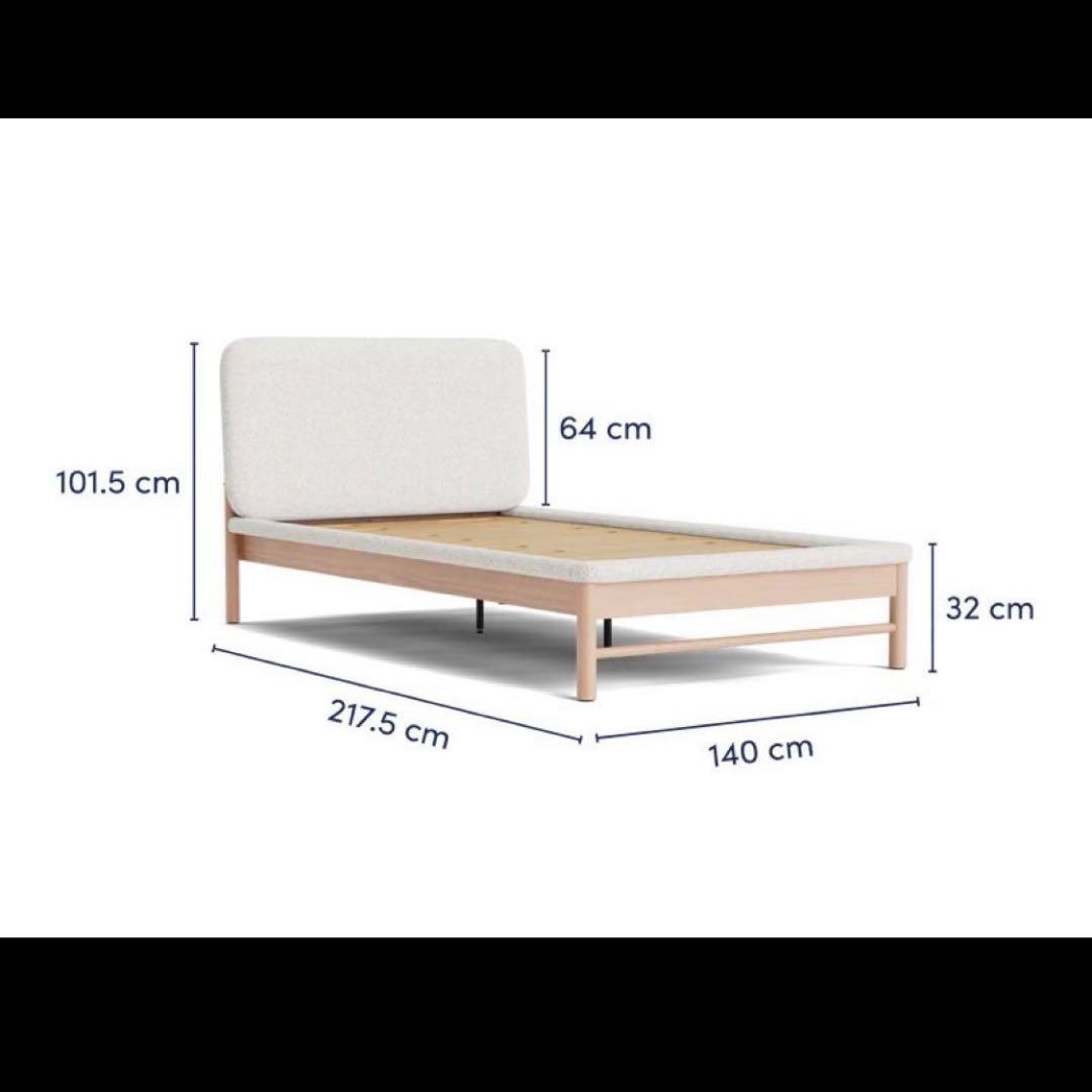 コアラマットレス セミダブル NEWファブリックベッドフレーム ヘッドボード付き