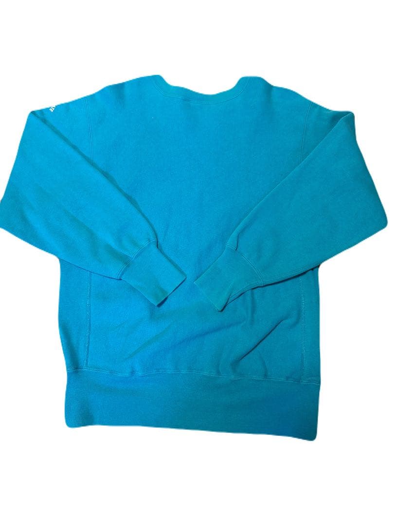 t*n様 90s USA製 チャンピオン リバースウィーブ 3段プリント ターコ