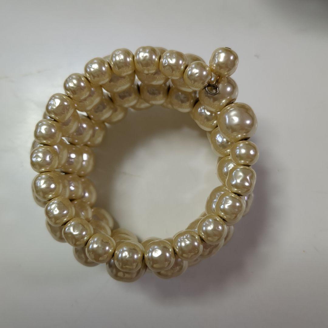 【美品希少】ミリアムハスケル初期ヴィンテージ4連パールクラスターブレスレット