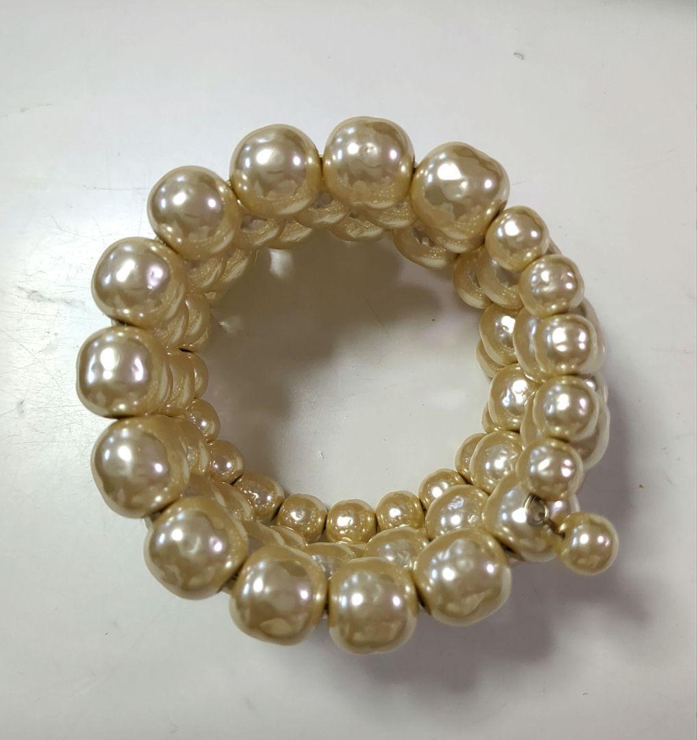 【美品希少】ミリアムハスケル初期ヴィンテージ4連パールクラスターブレスレット