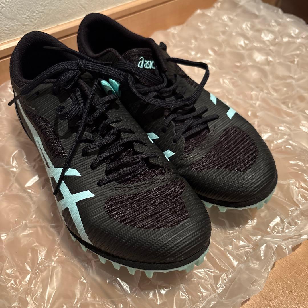 asics HEATFLAT スパイクシューズ ブラック/ミント 26.0cm